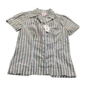 NWT Emmy Design Sweden That Same Old Favorite Blouse Striped US 4 Read